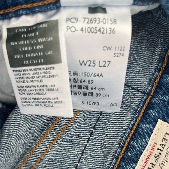 Levi’s premium Ribcage straight ankle jeans NWT 25 - Picture 12 of 13